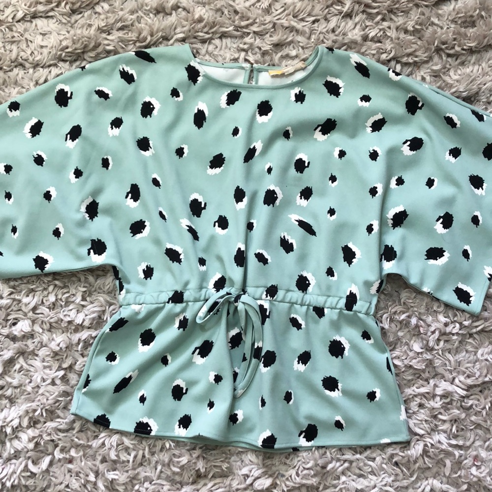 Pastel green  cheetah spot Blouse